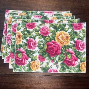 Vintage Royal Albert Old Country Roses Pink and Yellow 5 count